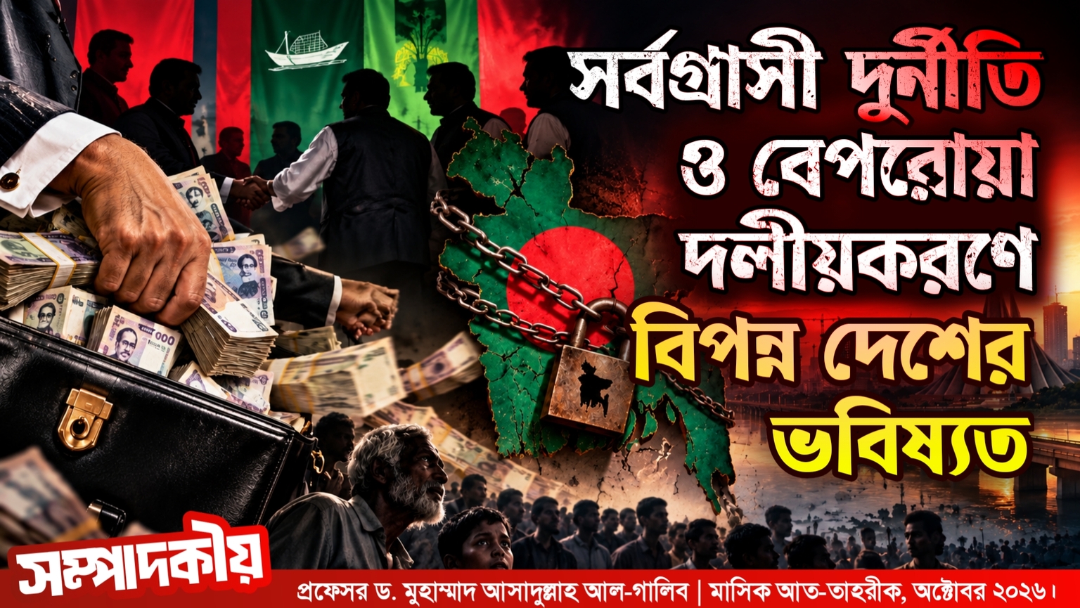 সর্বগ্রাসী দুর্নীতি ও বেপরোয়া দলীয়করণে বিপন্ন দেশের ভবিষ্যৎ
